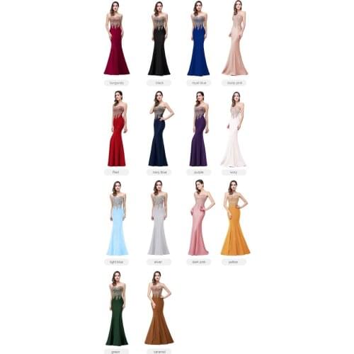 Cheap 2019 Plus Size Mermaid Evening Dress Gold Appliques Long Formal Women Party Prom Gowns Robe De Soiree Longue