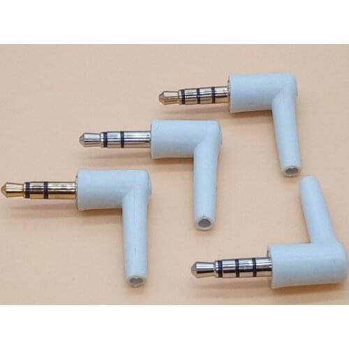 20Pcs 3.5mm Jack 3 Pole 4 Pole Male 90 Right Angle Stereo Headphone Plug DIY Repair Earphone Jack Audio Soldering Connector