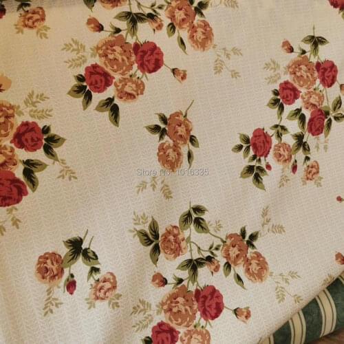 2020 New Arrivals big Rose Printed 100% Cotton fabric Cotton Twill Cloth for DIY flower sewing patchwork cloth sheet fabric