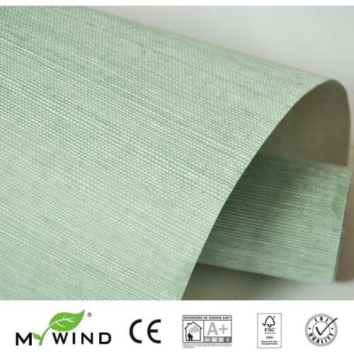 3D green wallpapers designs hotel wallpaper cutter princess cabinet glitter wall paper 2019 MY WIND Grasscloth Wallpaper sisal