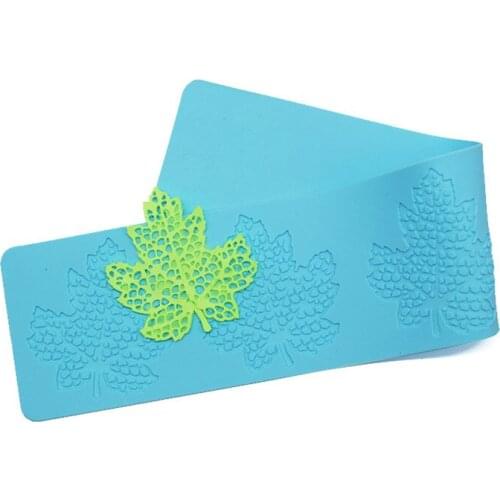 5 even maple leaf lace cushion fondant cake silicone mold diy creative decoration baking mold