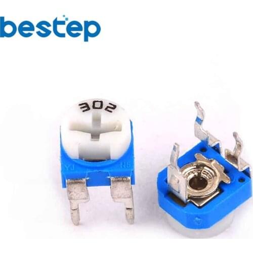 50PCS Trimmer Potentiometer RM-065 3Kohm 302 3K Trimmer Resistors Variable adjustable Resistors