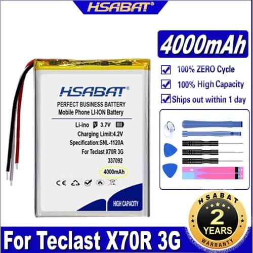 HSABAT 337092 4000mAh Battery for Teclast X70R 3G Tablet PC Batteries