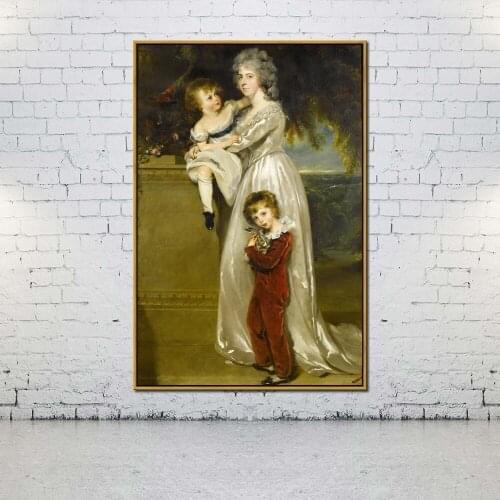 Artcozy Oil Canvas Painting women and baay by sir thomas lawrence For Home Decoration Wall Art