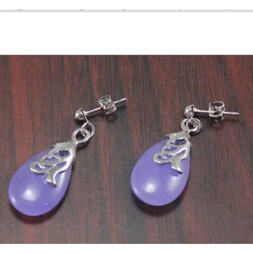 Free Shipping Elegant Natural jade Drop Earring