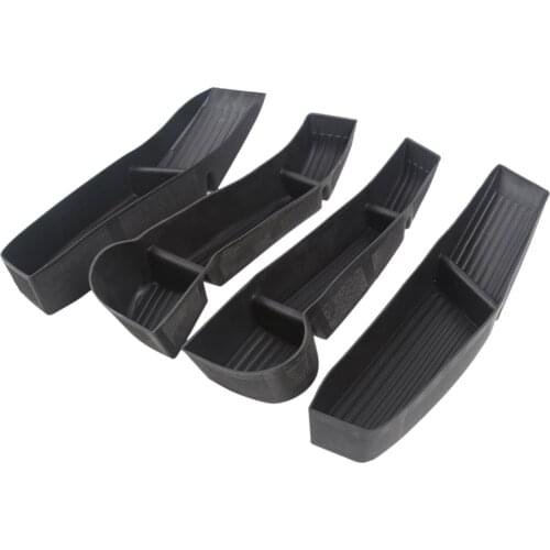 4Pcs Door Side Storage Box for Tesla Model 3/Y Front and Rear Black Interior Modification