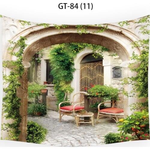 Flower house street boho home decor tapestry anime farmhouse decor kitchen wall tapestry forest tapestry wall hanging tapastry