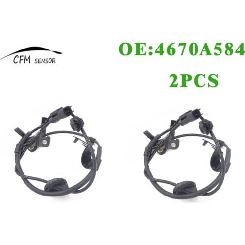 2PCS New Rear Right ABS Wheel Speed Sensor 4670A584 For Mitsubishi 4WD Outlander Lancer 07-12