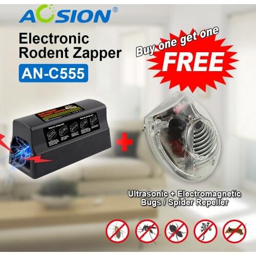Buy Aosion Human Electronic mouse mice rat rodent trap killer rat zapper (Got Spider Repellent Free)