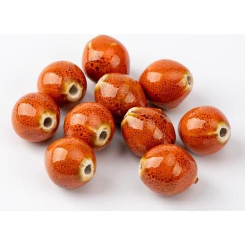 15# 20pcs Oval Shape Porcelain Bead For Jewelry Making not glass oblate Specail Ceramic Beads #A332B