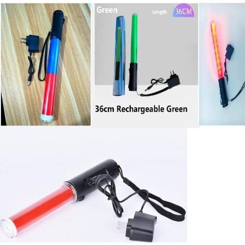 Rechargeable Traffic Control Baton LED Warning Light For Police Road Block Explosion Light Fluorescent stick