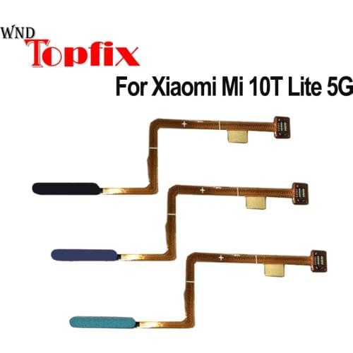 For Xiaomi Mi 10T Lite 5G Home Button Fingerprint Ribbon Identification Sensor Flex Cable Mi 10T Lite Home Button Replacement