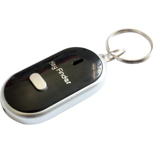Hot Anti-Lost Key Finder Smart Find Locator Keychain Whistle Beep Sound Control LED Torch Portable Car Key Finder