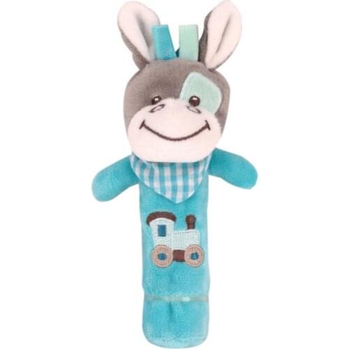 Cartoon Baby Rattles Animal Print Lathe Crib Hanging Stroller Toys Teethers Stuffed Doll 0 12 Months