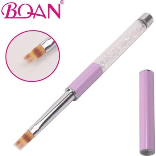 BQAN UV Gel French Nail Brush Rhinestone Handle Nail Painting Pen Brush Ombre Hair Brush for Nail Art 10 pcs/lot Manicure Tool