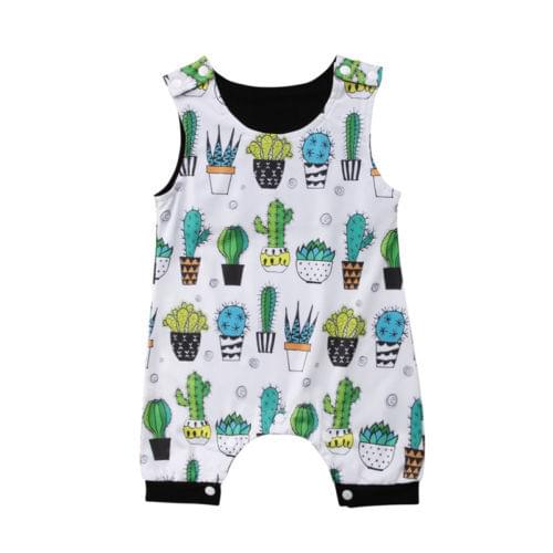 Cactus Newborn Baby Boys Girls Sleeveless Romper Jumpsuit Clothes Outfits 0-2T