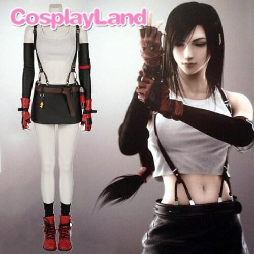 Game Cospaly Final Fantasy VII Remake Tifa Lockha Cosplay Costume Customize Outfit Halloween Party Costumes Women Girl Suit