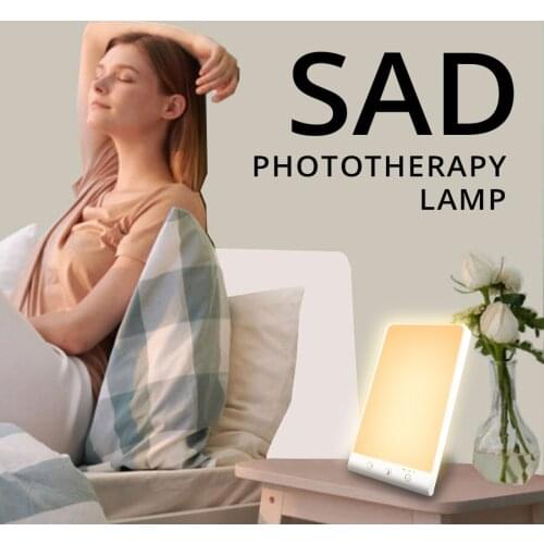 UV-Free SAD Light Therapy Lamp Anti Depression Seasonal Affective Disorder Phototherapy Lamp LED Nightlight Mood Light Timing