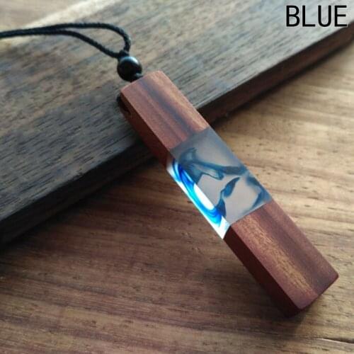 1pcs Hot Sale Fashion Women Men Necklace Handmade Vintage Resin Wood Necklaces Pendants Long Rope Wooden Necklace Jewelry