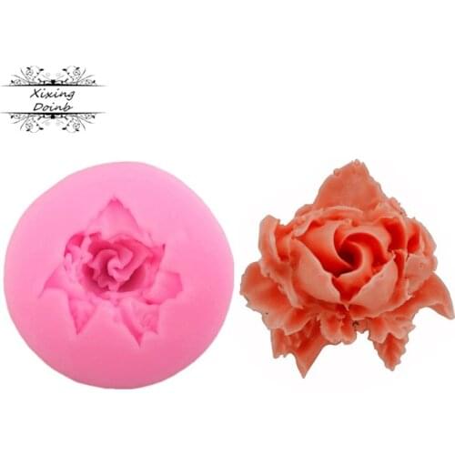 Mini flower silica gel mold for fudge cake decoration chocolate biscuit polymer clay resin Kitchen Baking Products