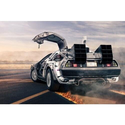 Back To The Future Delorean DMC Time Machine Supercar Framed Wall Art Paintings Canvas Prints Poster For Room Decor
