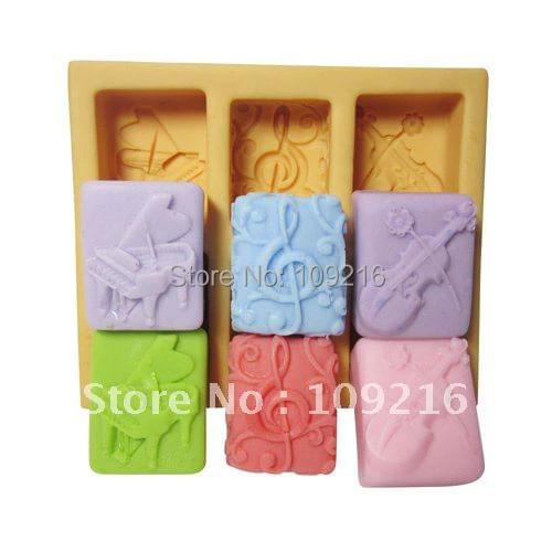 Wholesale!!!1pcs Six-Music Character (R0547) Silicone Handmade Soap Mold Crafts DIY Mold
