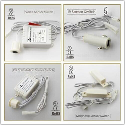 New choice PIR integrated/spilt motion sensor swich/ voice/light/magnetic /IR Body Motion sensor Switch for led bar/strip light