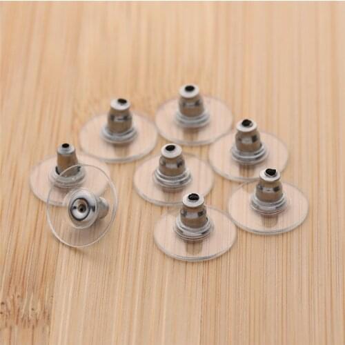 50pcs Stainless Steel Earring Backs Stoppers Ear nuts Stud Earring Stopper Back Plugs DIY Jewelry Findings Accessories Making