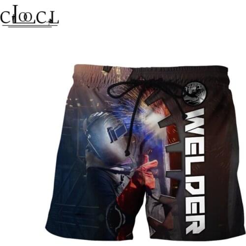 CLOOCL Welder Shorts 3D Print Solderer Men Shorts Summer New Harajuku Casual Beach Gym Shorts Drop Shipping