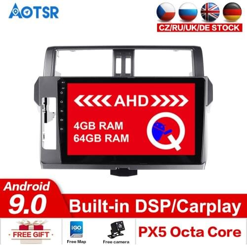 Android 10 system Car multimedia player For Toyota Prado 2014-2017 car GPS navigation radio player Autostereo head unit free map