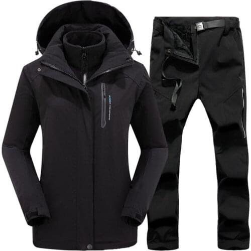Winter Ski Suit for Women Brands Jacket Pants High Quality Windproof Waterproof Super Warm Snow Trousers Snowboard Clothing