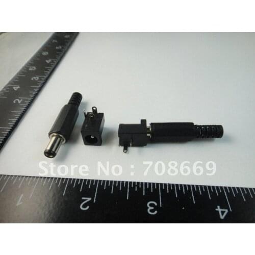 2.1x5.5mm DC Power Female Plug Jack + Male Plug Jack Connector Socket Adapter