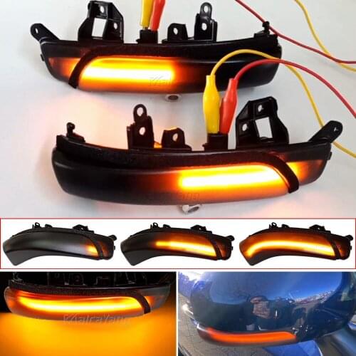 2Piece Rearview Mirror Blinker Indicator LED Dynamic Turn Signal Light For Toyota WISH PRIUS REIZ MARK X CROWN AVALON CAMRY