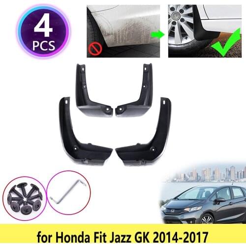 4PCS for Honda Fit Jazz GK 2014 2015 2016 2017 Mudguards Mudflaps Fender Mud Flap Splash Guards Car Wheel Protect Accessories