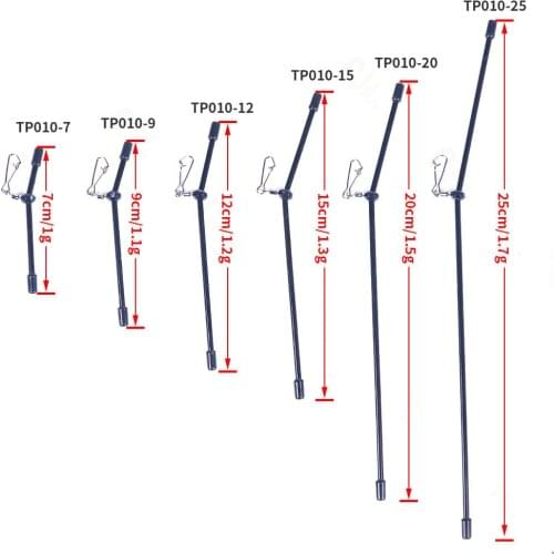 5pcs Black Fishing Hooked Balance Plastic Fishing Tube Connector Pin Fish Supply Gear Tackle Accessories