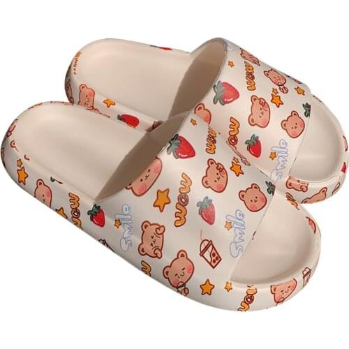 5529ysxx Female Summer New Style Beach Shoes Indoor Home and Outdoor Wear Cute Girl Heart Thick Bottom Sandals and Slippers