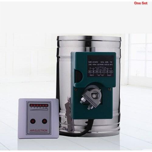 AC220V DC24V Air Damper Valve HVAC Valve Motorized Damper With 16Nm Electric Air Duct Valve Actuator Controller & Angle Switch