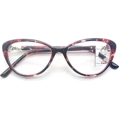 Anti Blue Light Progressive Multifocal Reading Glasses Retro Cat Eye Frame Near Far Sight Diopter Eyewear TR90 2XPC