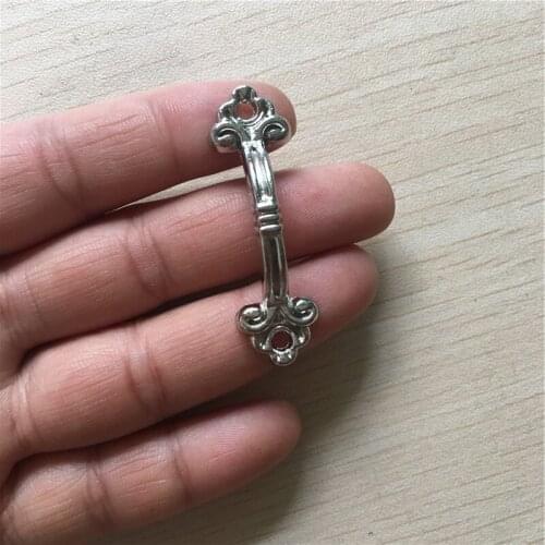 White Zinc Alloy Mini Drawer Handle,Vintage Wooden Box,Cabinet,Storage Box Handle,47*14mm,60Pcs