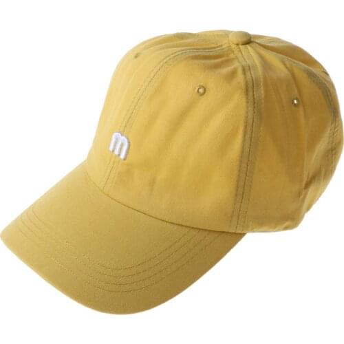 Unisex Summer Baseball Cap Alphabet Letter Embroidery Solid Color Snapback Hat