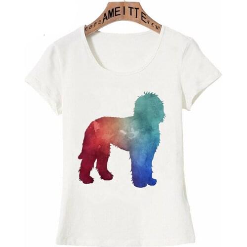 Cute Doodle Dog Watercolour Art T-shirt Fashion Women T Shirt Funny Animal Design Casual Cute Girl Tees Colorful Short Sleeve