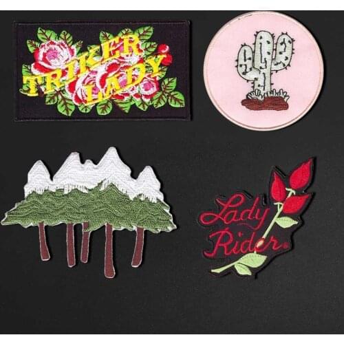 Exquisite burnt edge embroidery clothing cloth stickers DIY decoration denim jacket fashion patch iron accessories on the hat