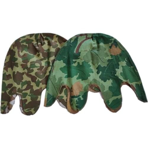 TWO VIETNAM WAR US ARMY MITCHELL FROG SKIN CAMO REVERSIBLE HELMET COVER PAIR OF OUTDOOR MILITARY CAP