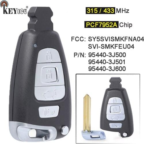 KEYECU 315MHz / 433MHz PCF7952A 95440-3J600 95440-3J500 / 3J501 SY5SVISMKFNA04 Smart Remote Key Fob for Hyundai Veracruz