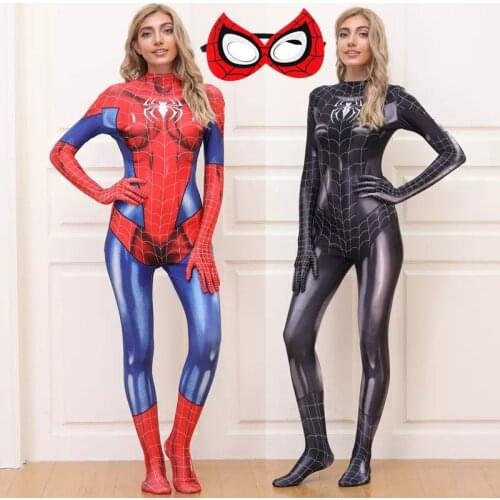 Ladies Adult Spiderman Role-playing Costume, Halloween Superhero Jumpsuit, Cosplay Costume, Carnival Fancy Dress Ball