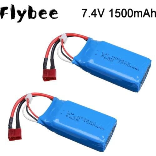 1500mAh 7.4V 25C T Plug Lithium Battery for WLtoys 12423 12428 RC car lithium battery 1500mah for WLtoys 12423 RC Racing car
