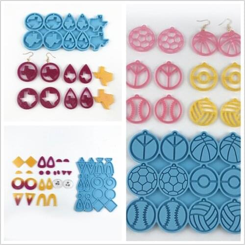 Ball Style Earrings Epoxy Resin Mold Ear Studs Dangle Casting Silicone Mould DIY Crafts Jewelry Pendants Making Tool