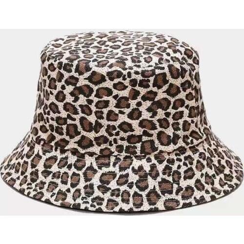 2020 Leopard Print Bucket Hat Reversible Fisherman Hat Outdoor Travel Panama Hat Sun Cap Hats For Men and Women