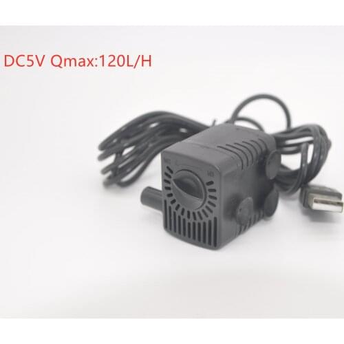 Mini Submersible Brushless Water Pump Ultra-quiet 0.7M 120L/H DC 5V USB Powered mall irrigation systems, water curtain walls
