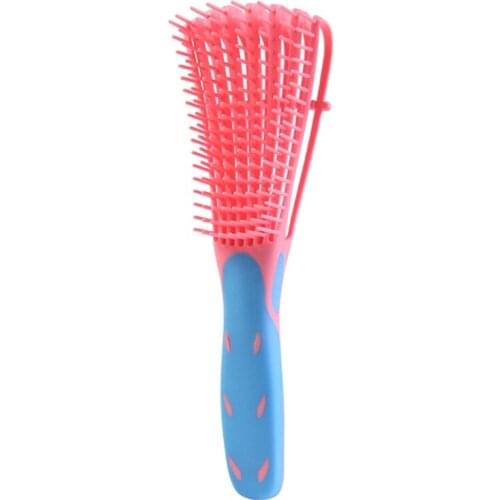 M4YA Professional 8 Rows Detangling Brush Comb for Curly Wavy Wet Dry Thick Long Knotted Hair Brush Tool